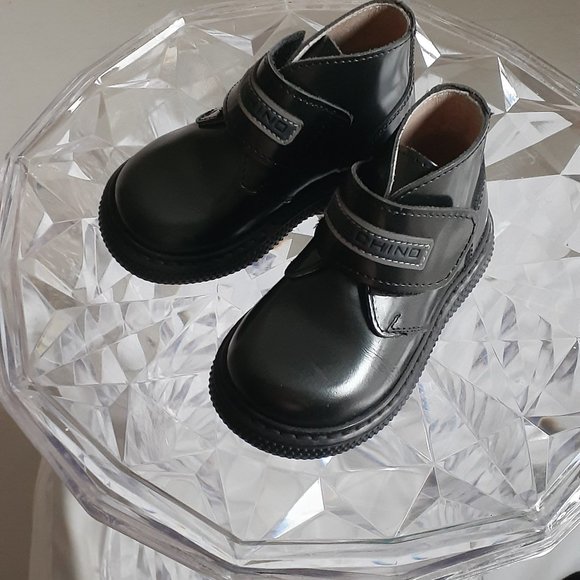 2 for $10. Black formal baby boots Love Moschino style - Picture 7 of 10